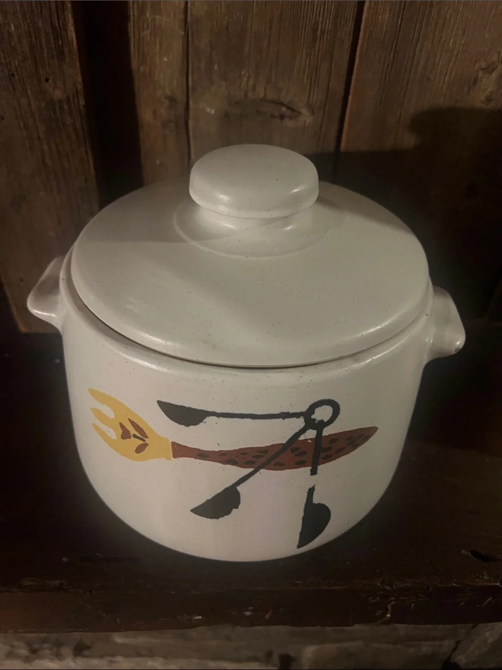 1960s WESTBEND Mid Century Modern Stoneware‎ Bean Pot